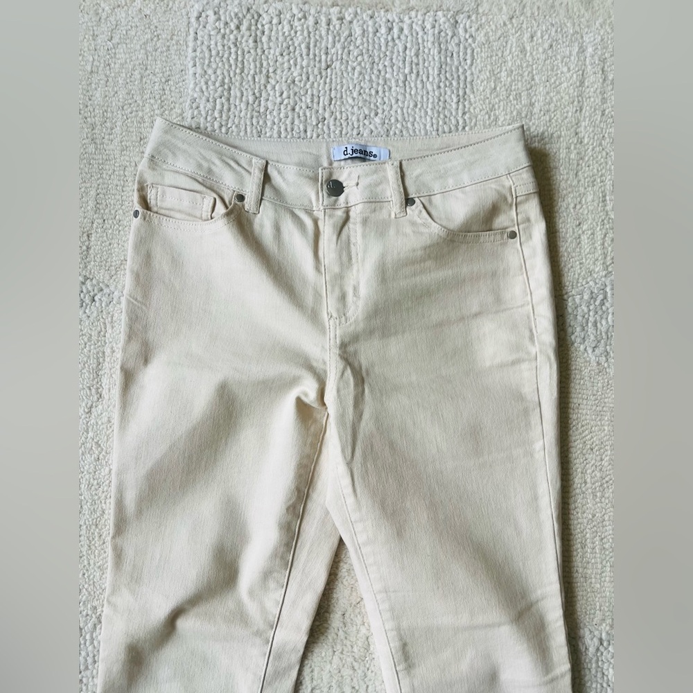 d. Jeans Skinny Cream ECRU Stretch Denim Jeans Women's Size 4 - Picture 9 of 10